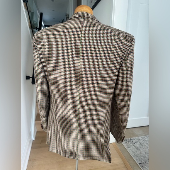 Vintage Massimo Pascali Pure New Wool Houndstooth Checkered Blazer L - Picture 3 of 11